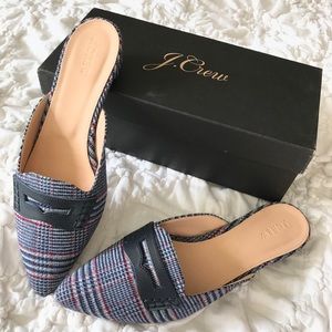 [J.Crew] Tweed Loafer Mules NIB